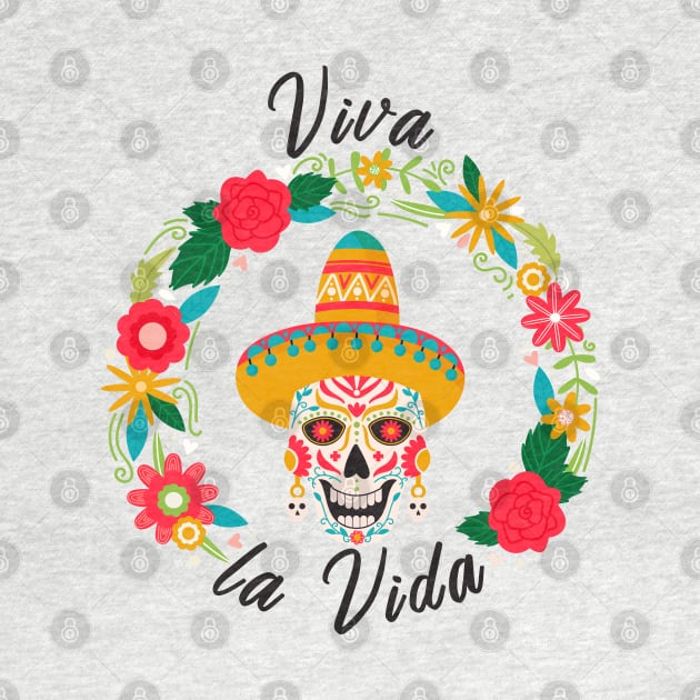 Viva la Vida quote. Dia de los muertes skull. by CoCoArt-Ua